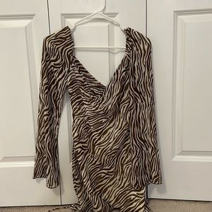 12th tribe zebra mini dress
